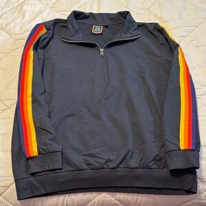 Aldi gear Men's Navy Sweater with Multicolor Stripes xl